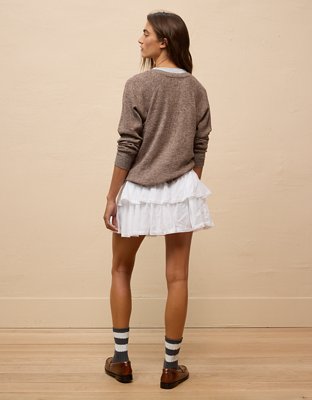 AE Long-Sleeve Oversized Henley T-Shirt