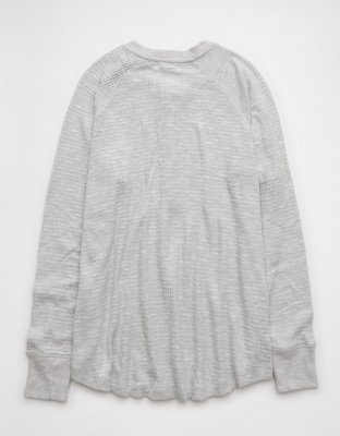 AE Plush Long-Sleeve Henley T-Shirt