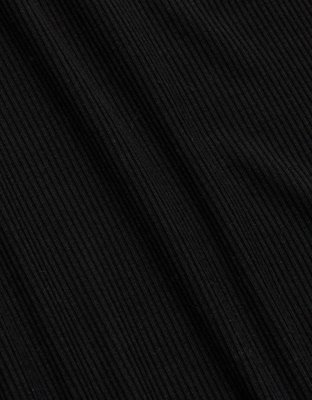 Женская футболка American Eagle AE77 Premium Ribbed, цвет: Чёрный — фото 6