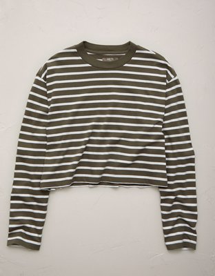 AE77 Boxy Long-Sleeve Stripe T-Shirt