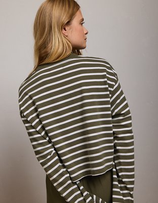 AE77 Boxy Long-Sleeve Stripe T-Shirt