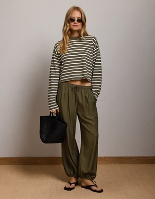 AE77 Boxy Long-Sleeve Stripe T-Shirt