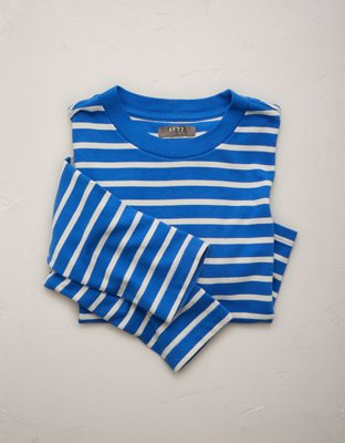 AE77 Boxy Long-Sleeve Stripe T-Shirt