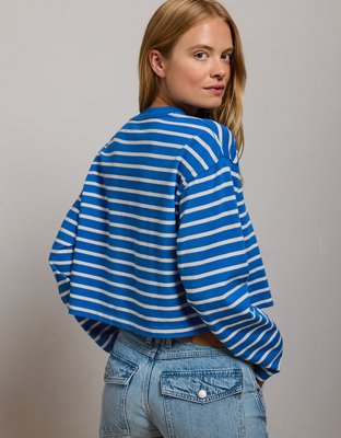AE77 Boxy Long-Sleeve Stripe T-Shirt