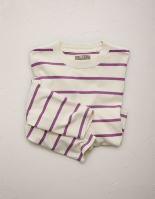 AE77 Boxy Long-Sleeve Stripe T-Shirt