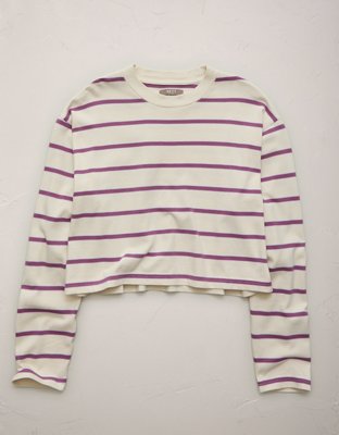 AE77 Boxy Long-Sleeve Stripe T-Shirt