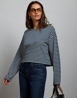 AE77 Long-Sleeve Boatneck Shirt from American Eagle - $54.60