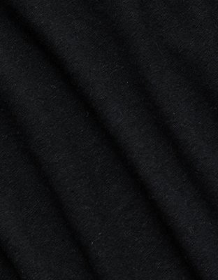 Женская футболка American Eagle AE77 Premium Linen-Blend, цвет: Чёрный — фото 7