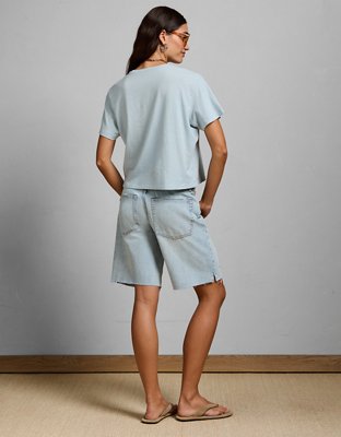 AE77 Premium T-shirt de Mezcla de Lino