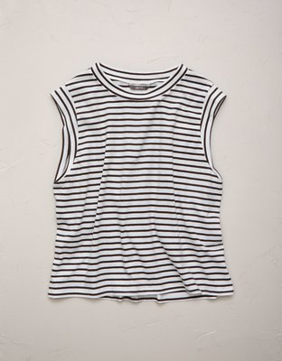 Женская футболка American Eagle AE77 Cap-Sleeve, цвет: Коричневый — фото 3