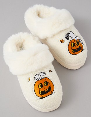 AE Snoopy Pumpkin Scuff Slipper