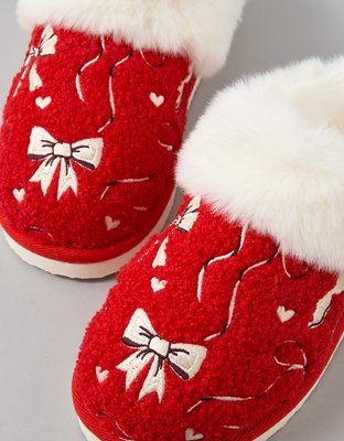 AE Holiday Bows Scuff Slipper
