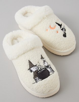 Женские тапочки American Eagle AE Snoopy Potions Scuff Slipper, цвет: Кремовый — фото 3