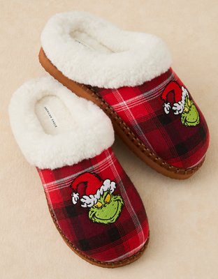 Женские тапочки American Eagle AE Festive Grinch Slipper, цвет: Алый — фото 3