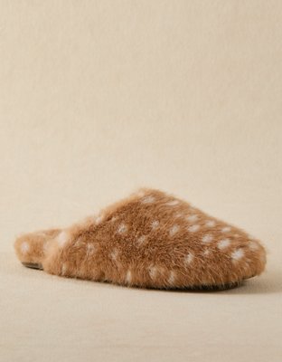 Женские тапочки American Eagle AE Deer Print, цвет: Рыжевато-коричневый — фото 1