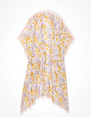 Женские топы American Eagle AE Paneled Floral Kimono — фото 4