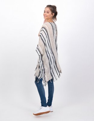 Женские топы American Eagle AE Striped Midi Kimono — фото 2