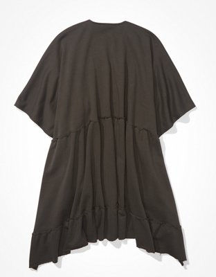 AE Fleece Ruffled Kimono