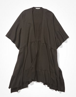 AE Fleece Ruffled Kimono