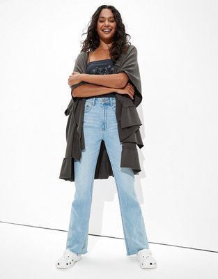 AE Fleece Ruffled Kimono