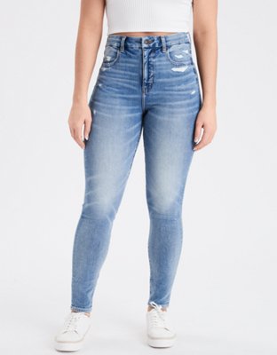 AE The Dream Jean Curvy High-Waisted Jegging  Curvy jeans, Cute ripped  jeans, Diy ripped jeans