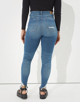 Женские джинсы American Eagle AE Dream Ripped Curvy Super High-Waisted Jegging — фото 2