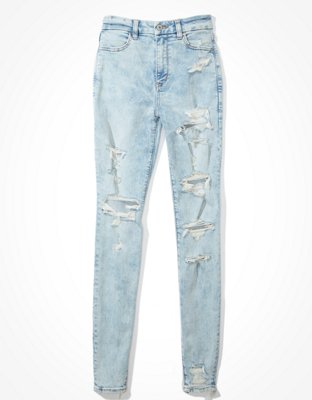 light blue ripped jeans american eagle
