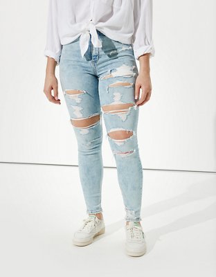 distressed jeans women's american eagle
