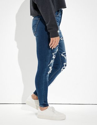Женские джинсы American Eagle AE Ne(x)t Level Soft Knit Patched Curvy Highest Waist Jegging — фото 4