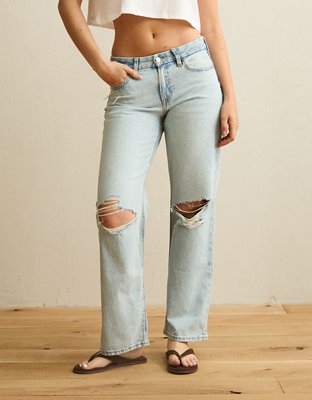 AE Curvy High-Waisted Stovepipe Jean — Skylight by American Eagle