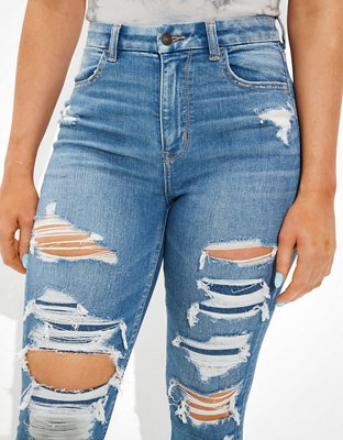 Женские джинсы American Eagle AE Ne(x)t Level Patched Curvy Super High-Waisted Jegging Crop — фото 4