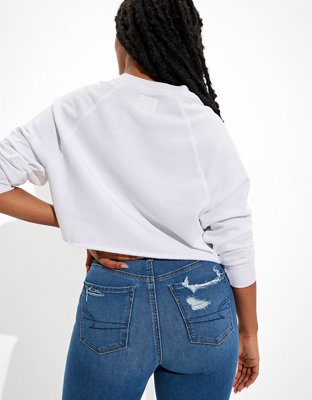 AE Dream Curvy High-Waisted Jegging Crop con rasgados