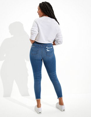 AE Dream Curvy High-Waisted Jegging Crop con rasgados
