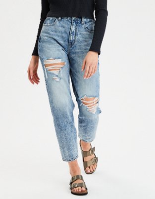 american eagle high rise mom jeans