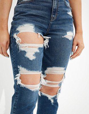 AE Stretch Ripped Curvy Mom Jean