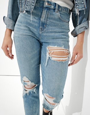 AE Stretch Ripped Curvy Mom Jean