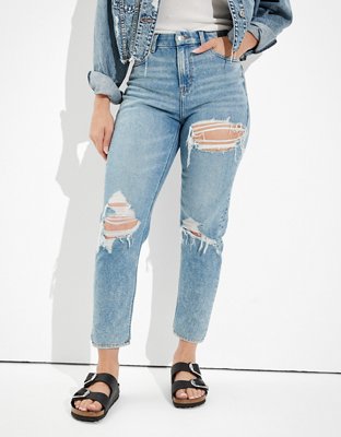 AE Stretch Ripped Curvy Mom Jean