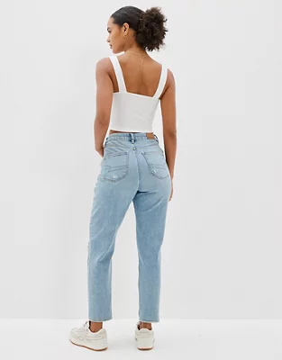 Somatische cel Persoonlijk twaalf AE Stretch Ripped Curvy Mom Jean