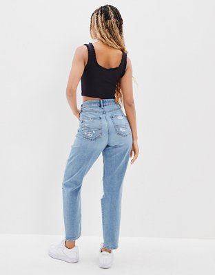 AE Stretch Ripped Curvy Mom Jean
