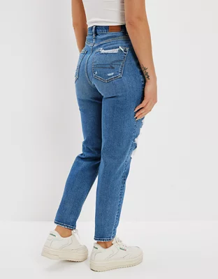 AE Stretch Ripped Curvy Mom Jean