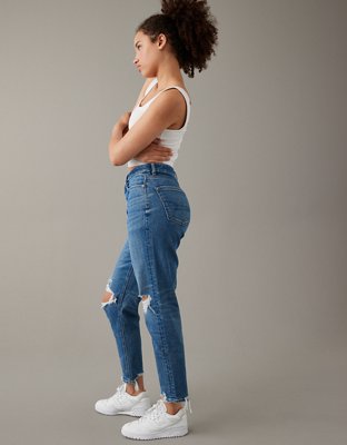AE Stretch Ripped Curvy Mom Jean