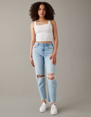 The Dream Jean Super High-Waisted Jegging  Jeans outfit women, Womens  ripped jeans, Ripped mom jeans