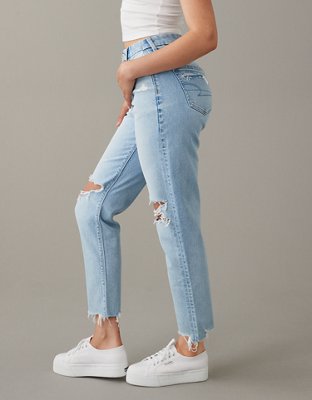 AE Strigid Ripped Mom Jean