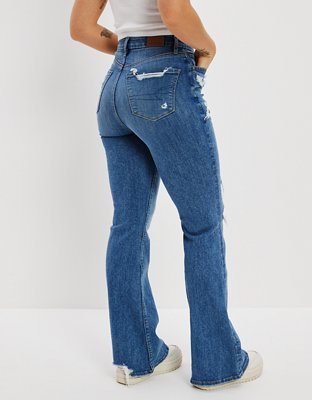 Женские джинсы American Eagle AE Ne(x)t Level Ripped Curvy Super High-Waisted Flare Jean — фото 2
