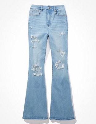 AE Ne(x)t Level Ripped Curvy Super High-Waisted Flare Jean