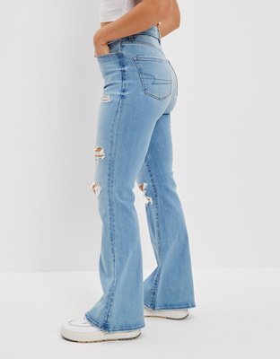 AE Ne(x)t Level Ripped Curvy Super High-Waisted Flare Jean