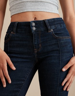 Buy American Eagle Women Blue Next Level Low-rise Kick Bootcut Jeans online