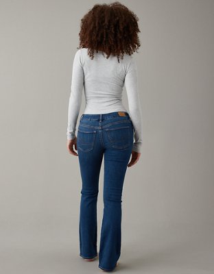 High Waisted Gray Curvy Bootcut Jeans