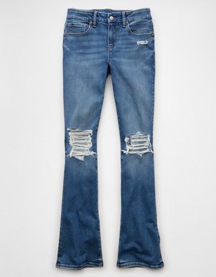 AE Next Level Curvy Ripped High-Waisted Skinny Kick Jean