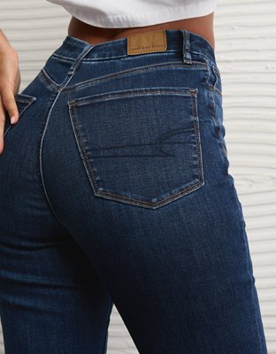 Jean à jambe évasée taille très haute en rondeur AE